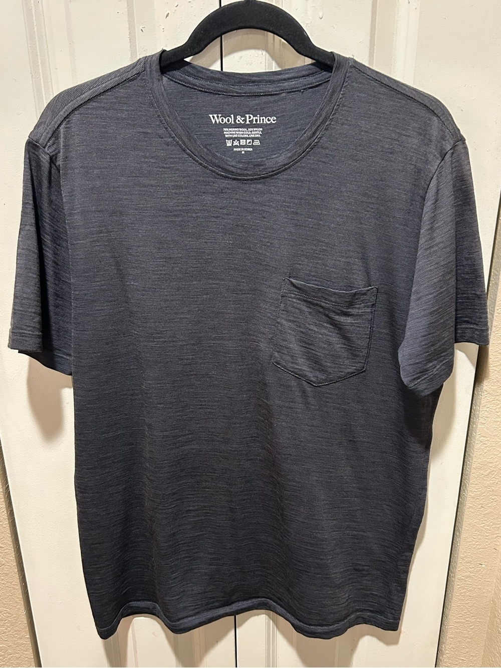 Wool & Prince Wool Pocket Tee Merino Men’s Shirt , Medium